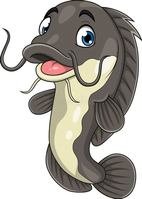 Cartoon Catfish Posing Stock Illustrations Cartoon Catfish Posing