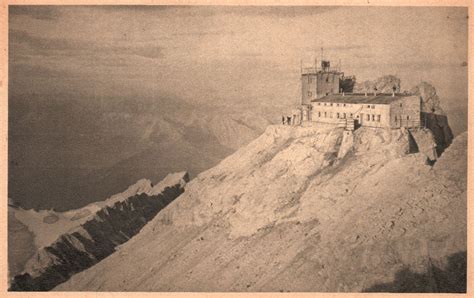 Vintage Postcard The Munich House On The Zugspitze Near Garmisch