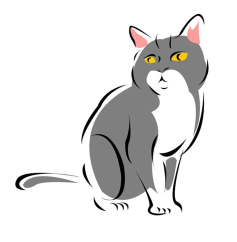 Gambar Vektor Kucing Domain Publik Vektor