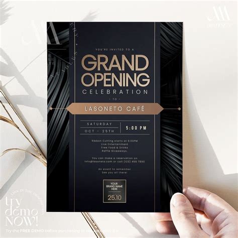 Grand Opening Invitation Corporate Invitation Minimalist Business