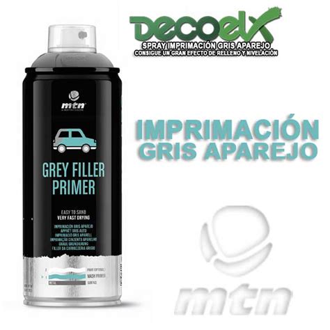 Aparejo Pintura Imprimaci N Gris Spray Mtn Pro Ml Decoelx