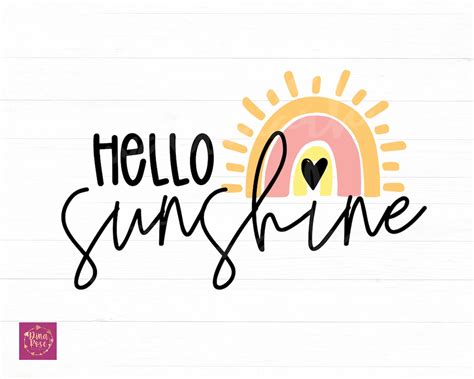 Hello Sunshine Svg Rainbow Svg Summer Svg Summer Quote Svg Etsy