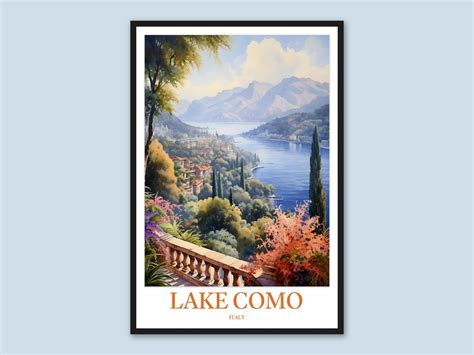 Lake Como Print Art Lake Como Wall Art Lake Como Poster Lake Como Wall