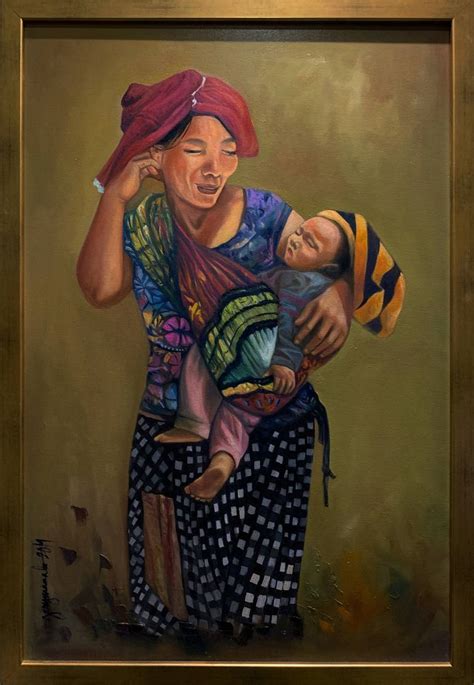 Badjao, Mother and Child Painting by Gary Manalo | Saatchi Art