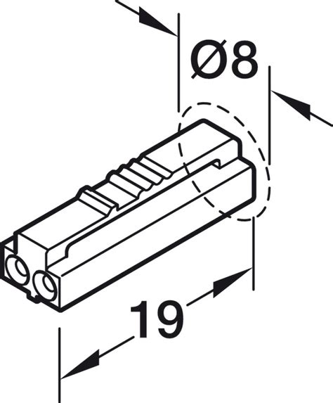 Lead Häfele Loox5 for LED strip light monochrome 8 mm AWG 18 in