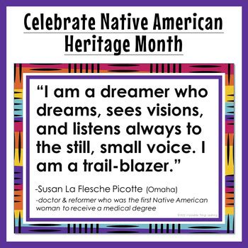 Native American Heritage Month Posters for STEM with Inspirational ...