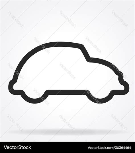 Cartoon car outline Royalty Free Vector Image - VectorStock