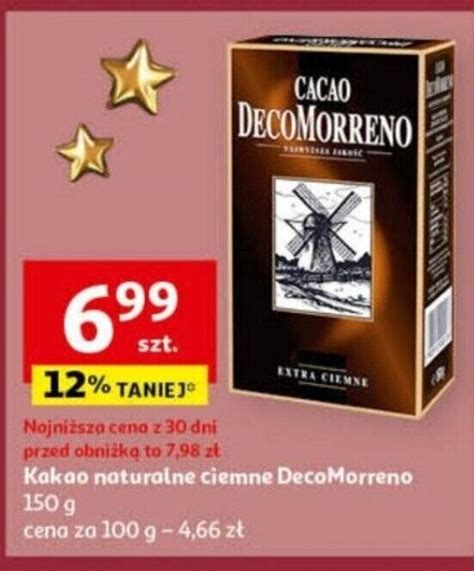 Promocja Kakao Naturalne Ciemne DecoMorreno 150 G W Auchan