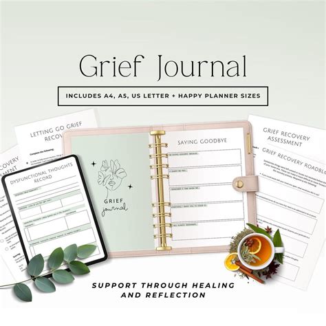 Reading Journal Printable For Grief