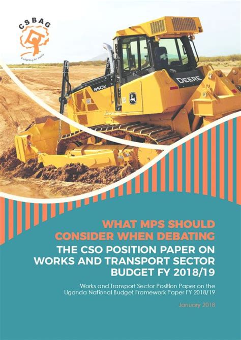 Cso Position Paper On The Works And Transport Sector National Budget