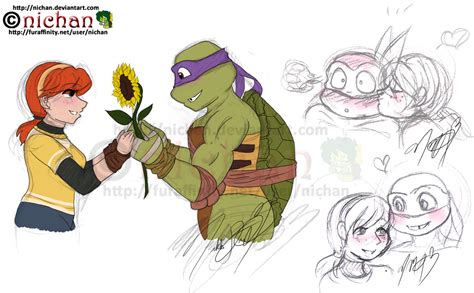 TMNT 2012 - Donnie x April by nichan on DeviantArt