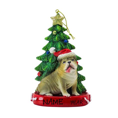 Bulldog Personalized Christmas Ornament Dog Memorial Ornament Memorial