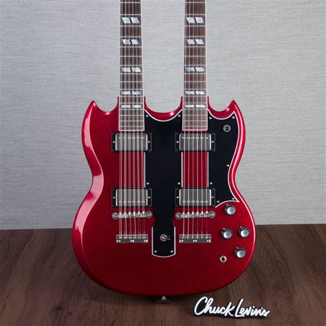 Gibson Eds 1275 Mid 60 S Double Neck Electric Guitar Red Sparkle Glo — Chuck Levin S