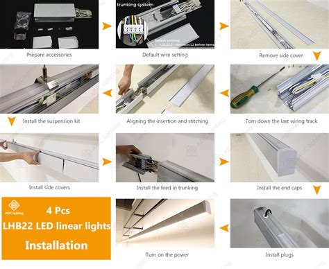 How To Install Led Linear Trunking Lighting System Agc Lighting