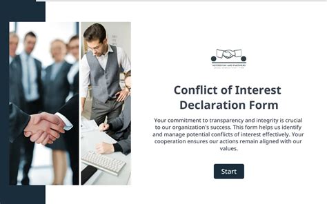 Conflict Of Interest Declaration Form Template