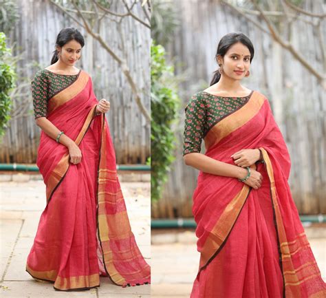 Linen Sarees For That Effortless Stylish Look • Keep Me Stylish