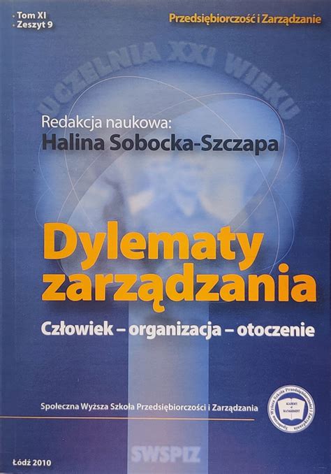 Dylematy Zarz Dzania Sobocka Niska Cena Na Allegro Pl