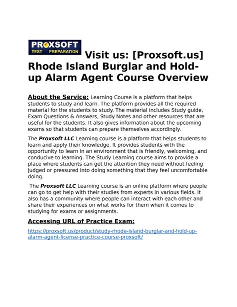 Visit Us Proxsoft Us Rhode Island Burglar And Hold Up Alarm Agent