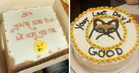 20 Hilarious Goodbye Cakes People Got On Their Last Day At Work