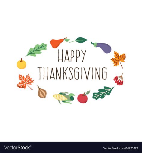 Happy thanksgiving card template isolated Vector Image