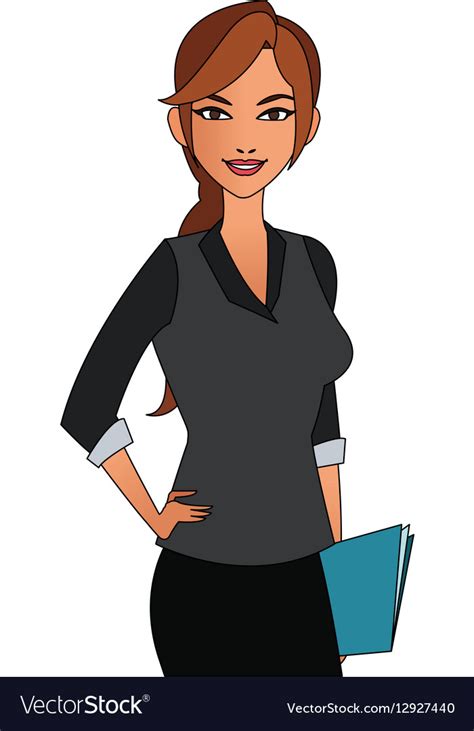 Businesswoman Cartoon Icon Royalty Free Vector Image