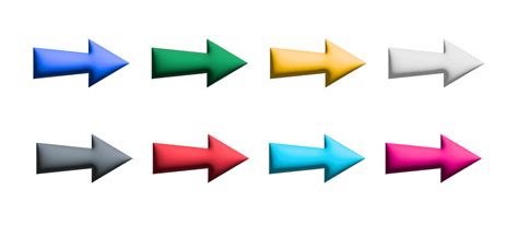 Arrows Big Colorful Set Icons Arrow Icon Arrow Cursor Modern Simple