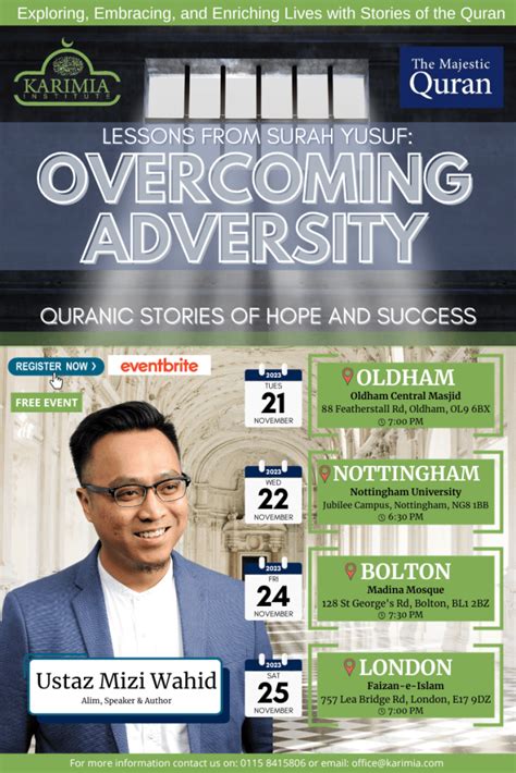 Overcoming Adversity Lecture Series Karimia Institute