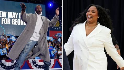 Us Election Usher And Lizzo Join Kamala Harris At Campaign Rallies