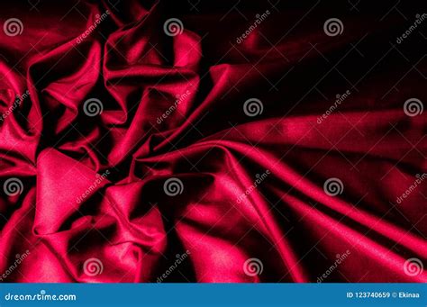 Texture, Background, Pattern. Dark Red Silk Fabric Stock Image - Image of background ...