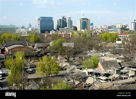 View of old and modern Beijing, Hutongs, Beijing Stock Photo - Alamy