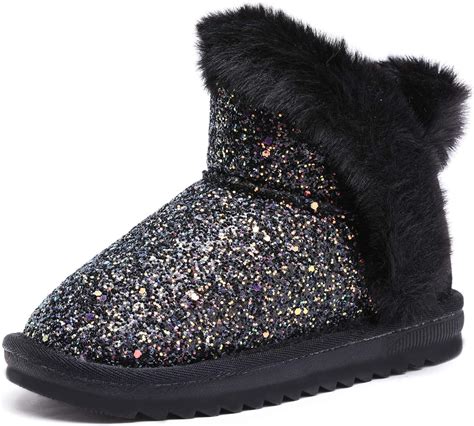 Odema Botas de neve para meninos e crianças glitter e lantejoulas