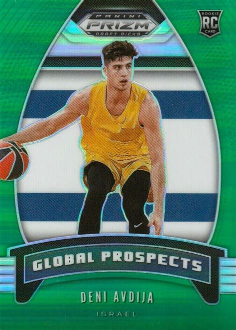 2020 21 PANINI PRIZM DRAFT PICKS 100 DENI AVDIJA GREEN PRIZM GLOBAL RC