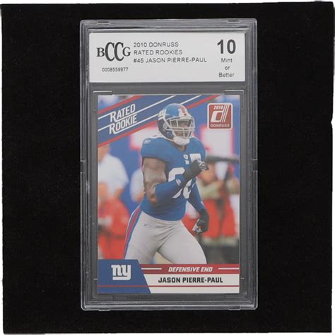 Jason Pierre Paul 2010 Donruss Rated Rookies 45 RC BCCG 10