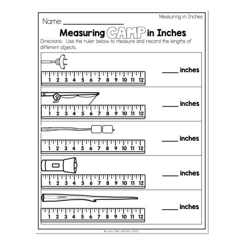 Second Grade Measurement Worksheet