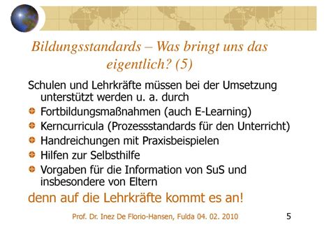 Bildungsstandards Was Bringt Uns Das Eigentlich Ppt Herunterladen