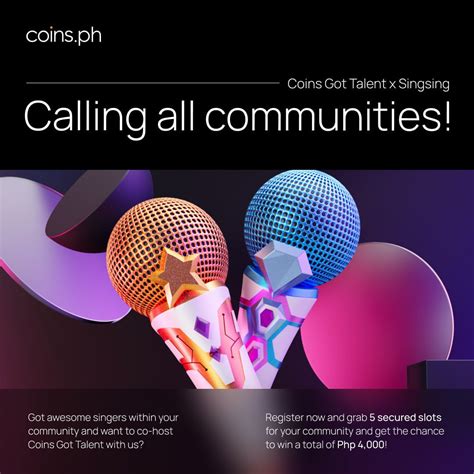 Coins Ph On Twitter Community Registrations For Coins Got Talent By