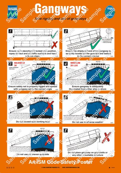 Maritime Progress Uk Wv Safety Poster For Gangways Mmx Mm