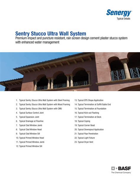 Pdf Sentry Stucco Ultra Wall System Basf Typical Sentry Stucco