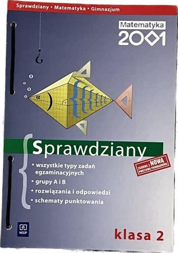 Matematyka Wsip Klasa Sprawdziany Testy Ksi Zka Nauczyciela