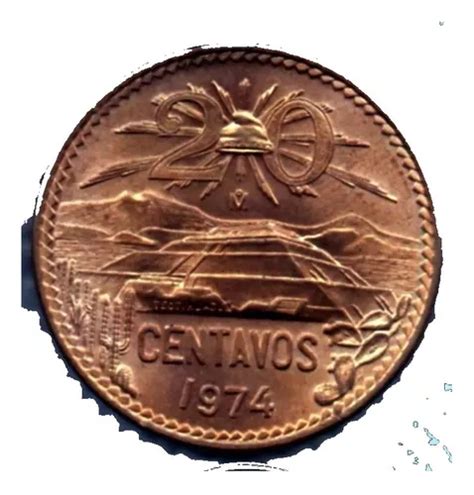 Moneda Veinte Centavos Pirámide 1974 Nuevo Sin Circular C3 MercadoLibre