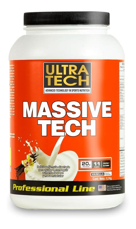 Ganador De Peso Massive Tech Ultra Tech 1 5 Kg Gainer Con Alto