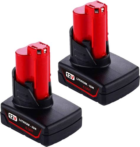 DV8DKV7 Lot De 2 Batteries De Rechange Pour Outils Sans Fil Milwaukee