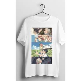 Camiseta Personalizada Studio Ghibli Castelo Animado Unissex Shopee