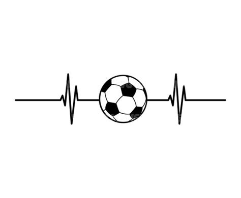 Heartbeat Soccer Football Svg Vector Cut File For Cricut Etsy Hong Kong