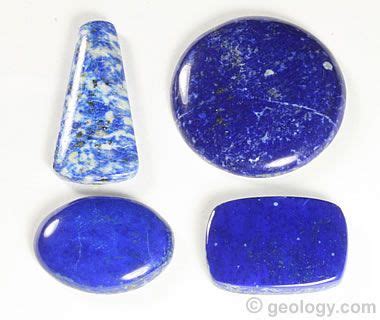 Lapis Lazuli: A blue gem used for cabochons, beads, inlay