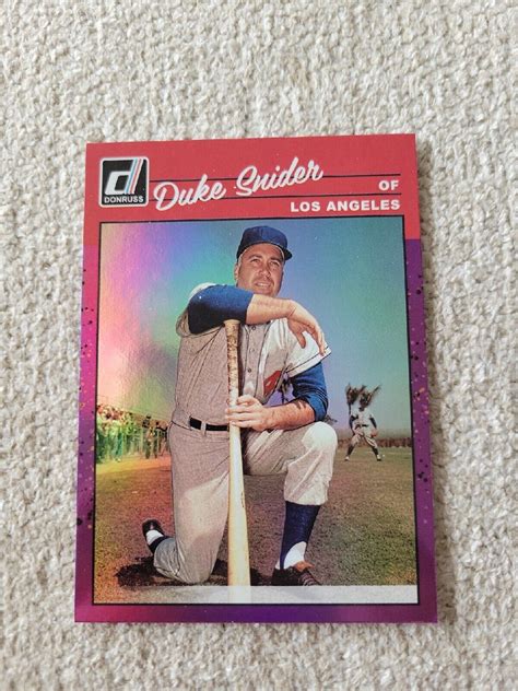 Panini Donruss Retro Holo Purple Duke Snider For Sale