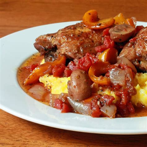 Chicken Cacciatore With Polenta Recipe The Daring Gourmet