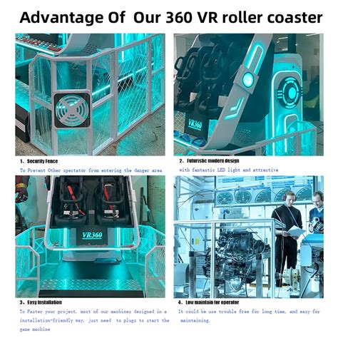 360 VR Roller Coaster Simulator, Double Seats 360 VR Roller Coaster | VCAN