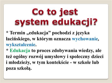 Prezentacja Na Temat System Edukacji W Polsce I W Ukrainie