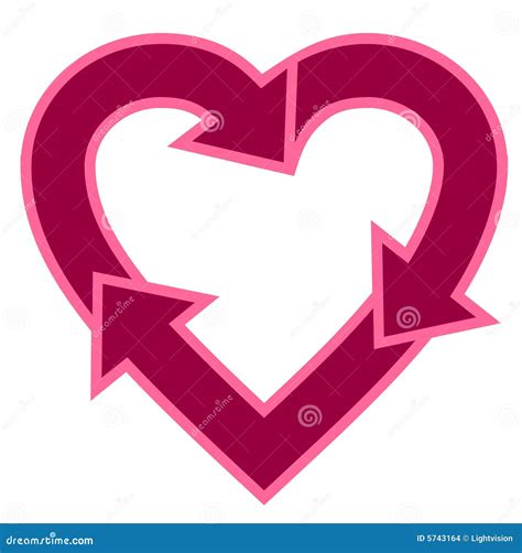 Heart-shaped recycle logo stock vector. Illustration of clip - 5743164